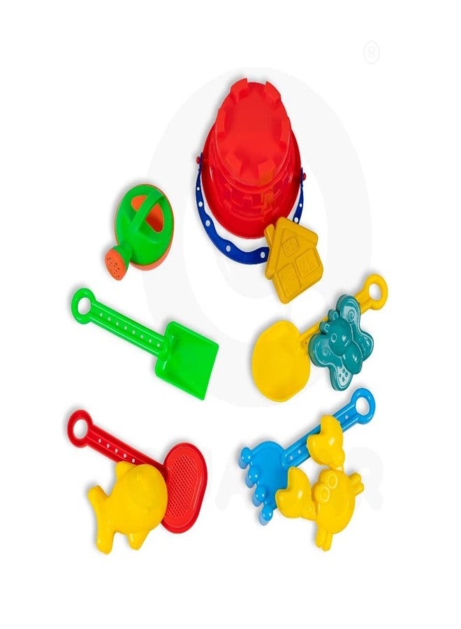 Quasar Beach Castle Water Tools Toys Sand Game Kids Beach Toys, Sand Toys for Kids Beach Toy Bucket, Sand Garden Pretend Play Set Best Gift Your Children (10 Pcs Beach Set) - Image 4